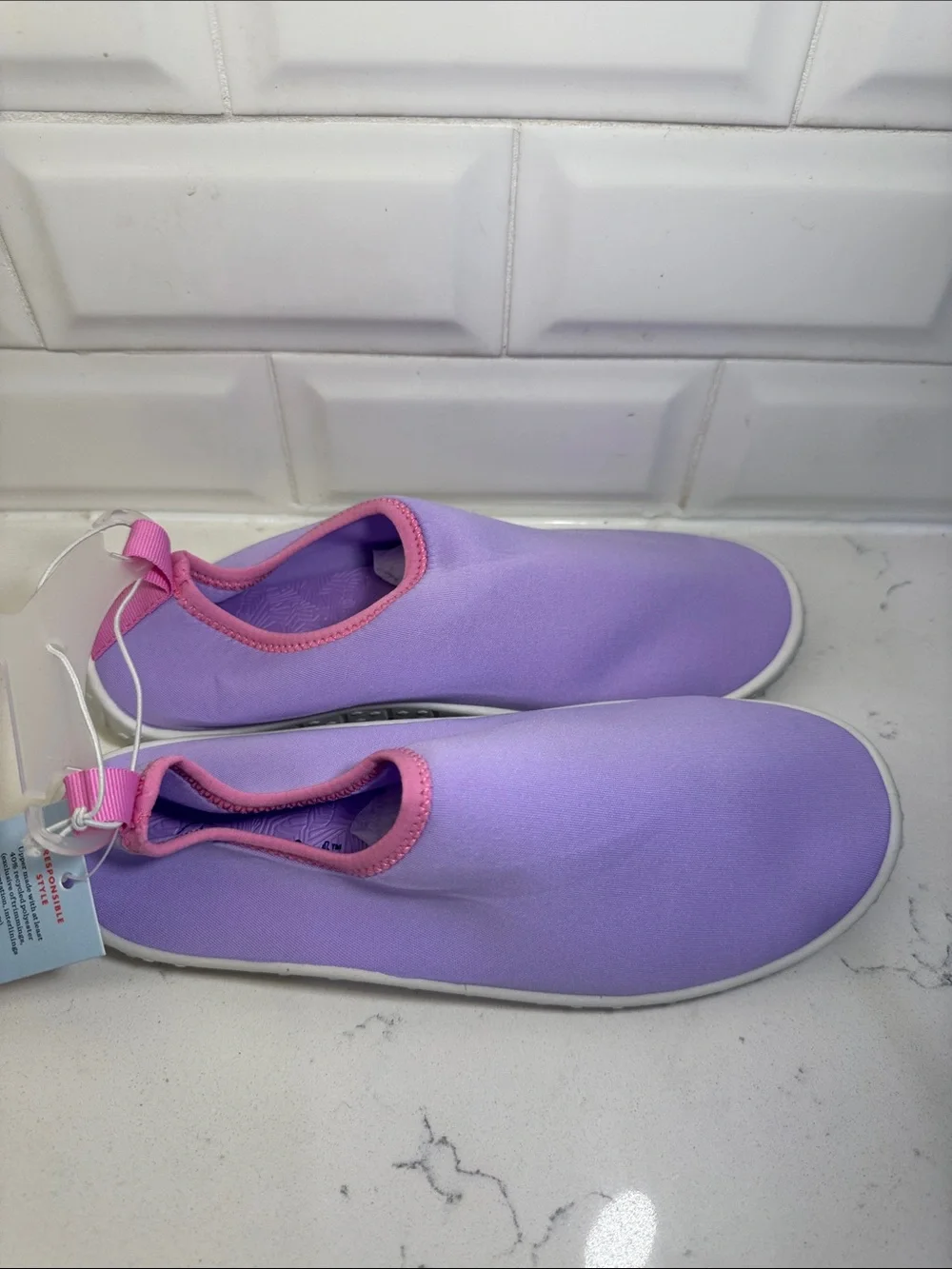 Cat & Jack Girls' Purple and Pink Water Shoes